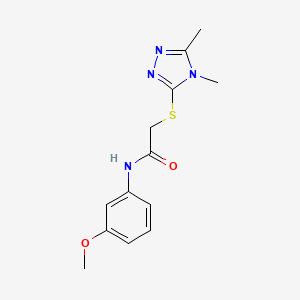 2-[(4,5-dimethyl-4H-1,2,4-triazol-3-yl)thio]-N-(3-methoxyphenyl)acetamide