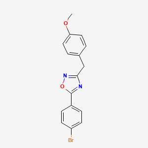 molecular formula C16H13BrN2O2 B5747722 5-(4-bromophenyl)-3-(4-methoxybenzyl)-1,2,4-oxadiazole 