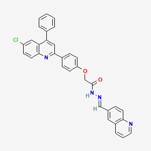 2-[4-(6-chloro-4-phenyl-2-quinolinyl)phenoxy]-N'-(6-quinolinylmethylene)acetohydrazide