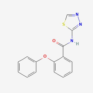 molecular formula C15H11N3O2S B5747752 2-phenoxy-N-1,3,4-thiadiazol-2-ylbenzamide 