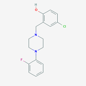 molecular formula C17H18ClFN2O B5747768 4-chloro-2-{[4-(2-fluorophenyl)-1-piperazinyl]methyl}phenol 