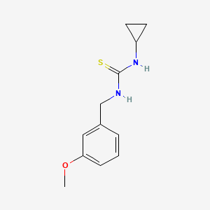 molecular formula C12H16N2OS B5747840 N-cyclopropyl-N'-(3-methoxybenzyl)thiourea 