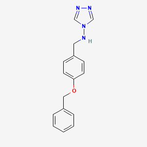 molecular formula C16H16N4O B5747852 N-[4-(benzyloxy)benzyl]-4H-1,2,4-triazol-4-amine 