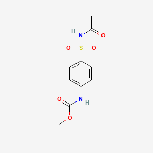 molecular formula C11H14N2O5S B5747866 ethyl {4-[(acetylamino)sulfonyl]phenyl}carbamate 