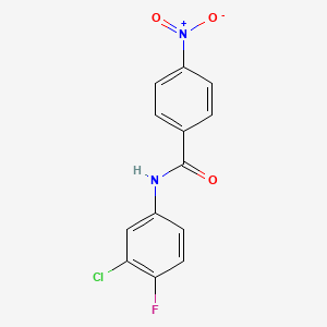 molecular formula C13H8ClFN2O3 B5747879 N-(3-氯-4-氟苯基)-4-硝基苯甲酰胺 