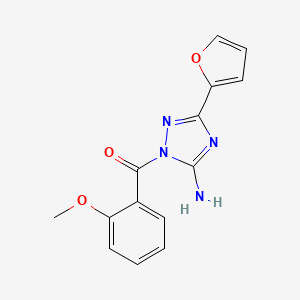 molecular formula C14H12N4O3 B5747888 3-(2-furyl)-1-(2-methoxybenzoyl)-1H-1,2,4-triazol-5-amine 