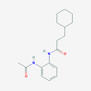 molecular formula C17H24N2O2 B5747895 N-[2-(acetylamino)phenyl]-3-cyclohexylpropanamide 