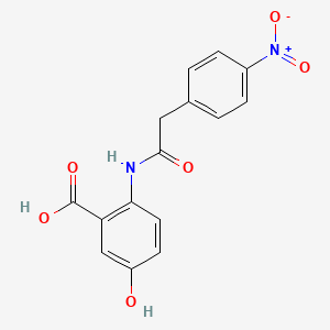molecular formula C15H12N2O6 B5747906 5-hydroxy-2-{[(4-nitrophenyl)acetyl]amino}benzoic acid 