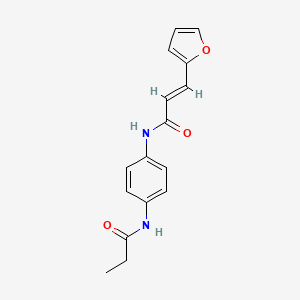 molecular formula C16H16N2O3 B5747914 3-(2-furyl)-N-[4-(propionylamino)phenyl]acrylamide 