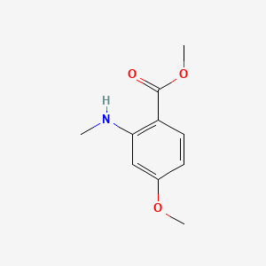molecular formula C10H13NO3 B574792 Methyl 4-methoxy-2-(methylamino)benzoate CAS No. 181434-39-9