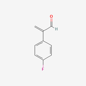 molecular formula C9H7FO B574793 2-(4-Fluorophenyl)prop-2-enal CAS No. 173960-55-9