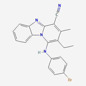 molecular formula C21H17BrN4 B5747938 1-[(4-bromophenyl)amino]-2-ethyl-3-methylpyrido[1,2-a]benzimidazole-4-carbonitrile 