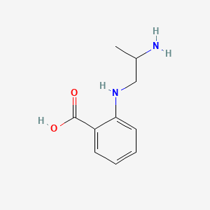 molecular formula C10H14N2O2 B574794 2-[(2-Aminopropyl)amino]benzoic acid CAS No. 179344-74-2