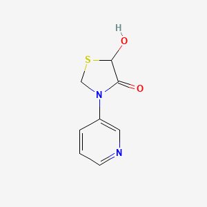 molecular formula C8H8N2O2S B574795 5-Hydroxy-3-pyridin-3-yl-1,3-thiazolidin-4-one CAS No. 174889-71-5