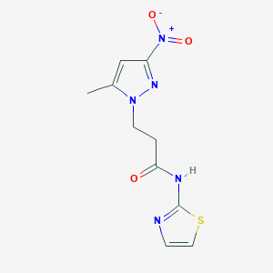 3-(5-methyl-3-nitro-1H-pyrazol-1-yl)-N-1,3-thiazol-2-ylpropanamide