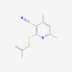 4,6-dimethyl-2-[(2-methyl-2-propen-1-yl)thio]nicotinonitrile