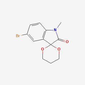 molecular formula C12H12BrNO3 B5747997 5'-bromo-1'-methylspiro[1,3-dioxane-2,3'-indol]-2'(1'H)-one 