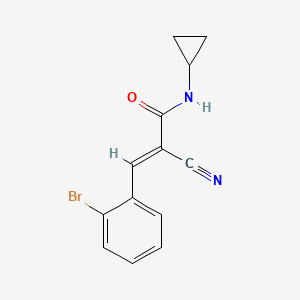 molecular formula C13H11BrN2O B5748003 3-(2-bromophenyl)-2-cyano-N-cyclopropylacrylamide 