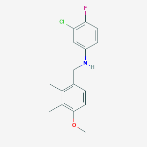 molecular formula C16H17ClFNO B5748016 (3-chloro-4-fluorophenyl)(4-methoxy-2,3-dimethylbenzyl)amine 
