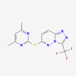 6-[(4,6-dimethyl-2-pyrimidinyl)thio]-3-(trifluoromethyl)[1,2,4]triazolo[4,3-b]pyridazine