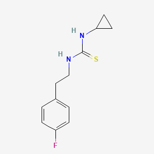 molecular formula C12H15FN2S B5748021 N-cyclopropyl-N'-[2-(4-fluorophenyl)ethyl]thiourea 
