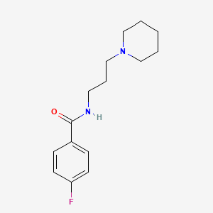 molecular formula C15H21FN2O B5748026 4-fluoro-N-[3-(1-piperidinyl)propyl]benzamide 