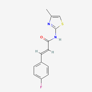 molecular formula C13H11FN2OS B5748037 3-(4-fluorophenyl)-N-(4-methyl-1,3-thiazol-2-yl)acrylamide 