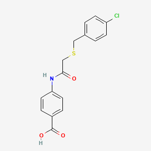 4-({[(4-chlorobenzyl)thio]acetyl}amino)benzoic acid