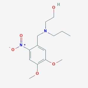 molecular formula C14H22N2O5 B5748061 2-[(4,5-dimethoxy-2-nitrobenzyl)(propyl)amino]ethanol 