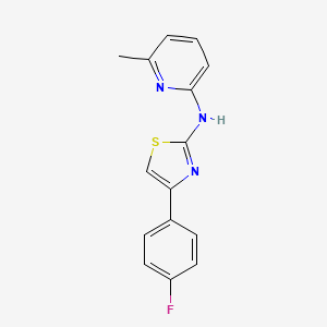 molecular formula C15H12FN3S B5748083 N-[4-(4-fluorophenyl)-1,3-thiazol-2-yl]-6-methyl-2-pyridinamine 