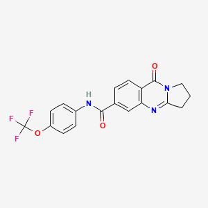 molecular formula C19H14F3N3O3 B5748097 9-oxo-N-[4-(trifluoromethoxy)phenyl]-1,2,3,9-tetrahydropyrrolo[2,1-b]quinazoline-6-carboxamide 