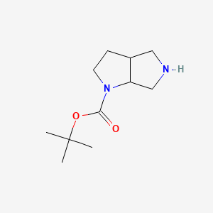 molecular formula C11H20N2O2 B574812 tert-butyl hexahydropyrrolo[3,4-b]pyrrole-1(2H)-carboxylate CAS No. 185693-02-1