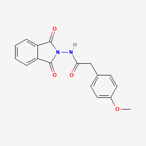 molecular formula C17H14N2O4 B5748125 N-(1,3-dioxo-1,3-dihydro-2H-isoindol-2-yl)-2-(4-methoxyphenyl)acetamide 