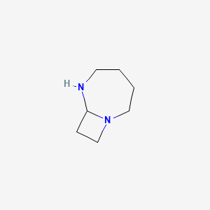 molecular formula C7H14N2 B574813 1,6-Diazabicyclo[5.2.0]nonane CAS No. 187942-38-7