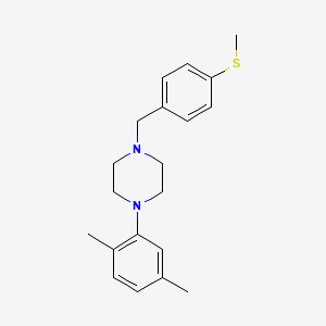 molecular formula C20H26N2S B5748161 1-(2,5-dimethylphenyl)-4-[4-(methylthio)benzyl]piperazine 