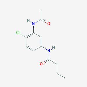 molecular formula C12H15ClN2O2 B5748169 N-[3-(acetylamino)-4-chlorophenyl]butanamide 