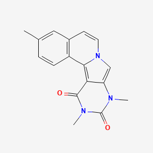 molecular formula C17H15N3O2 B5748184 3,9,11-trimethylpyrimido[5',4':3,4]pyrrolo[2,1-a]isoquinoline-10,12(9H,11H)-dione 