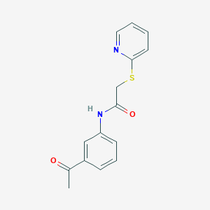 molecular formula C15H14N2O2S B5748196 N-(3-acetylphenyl)-2-(2-pyridinylthio)acetamide 