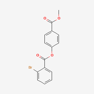 molecular formula C15H11BrO4 B5748210 4-(methoxycarbonyl)phenyl 2-bromobenzoate 