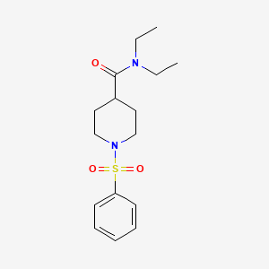 molecular formula C16H24N2O3S B5748223 N,N-diethyl-1-(phenylsulfonyl)-4-piperidinecarboxamide 