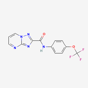 molecular formula C13H8F3N5O2 B5748239 N-[4-(trifluoromethoxy)phenyl][1,2,4]triazolo[1,5-a]pyrimidine-2-carboxamide 