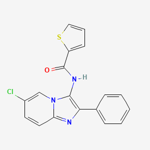 molecular formula C18H12ClN3OS B5748245 N-(6-chloro-2-phenylimidazo[1,2-a]pyridin-3-yl)-2-thiophenecarboxamide 