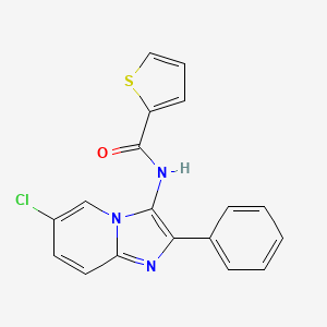 molecular formula C18H12ClN3OS B5748245 N-(6-chloro-2-phenylimidazo[1,2-a]pyridin-3-yl)thiophene-2-carboxamide 