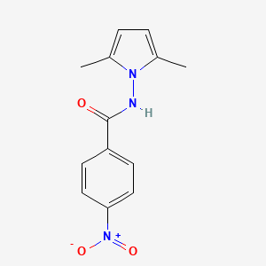 molecular formula C13H13N3O3 B5748260 N-(2,5-dimethyl-1H-pyrrol-1-yl)-4-nitrobenzamide 