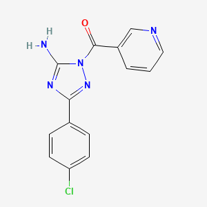 molecular formula C14H10ClN5O B5748267 3-(4-chlorophenyl)-1-(3-pyridinylcarbonyl)-1H-1,2,4-triazol-5-amine 