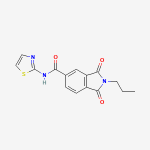 molecular formula C15H13N3O3S B5748276 1,3-dioxo-2-propyl-N-1,3-thiazol-2-yl-5-isoindolinecarboxamide 