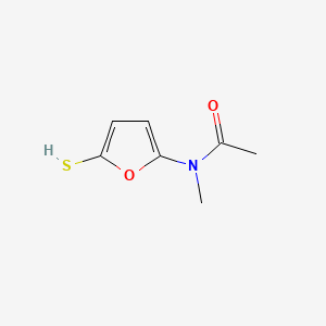 molecular formula C7H9NO2S B574829 N-Methyl-N-(5-sulfanyl-2-furyl)acetamide CAS No. 188940-30-9