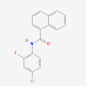 molecular formula C17H11ClFNO B5748292 N-(4-chloro-2-fluorophenyl)-1-naphthamide 