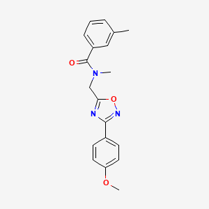 molecular formula C19H19N3O3 B5748303 N-{[3-(4-methoxyphenyl)-1,2,4-oxadiazol-5-yl]methyl}-N,3-dimethylbenzamide 