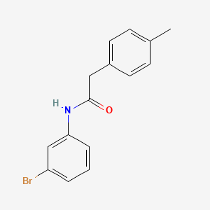 molecular formula C15H14BrNO B5748327 N-(3-bromophenyl)-2-(4-methylphenyl)acetamide 